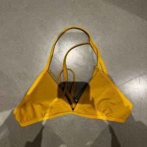 MUSTARD YELLOW JOLYN TRIANGLE BIKINI TOP 💛